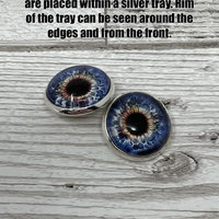 Blue and red Glass eye cabochons in sizes 6mm to 40mm human eyes monster zombie iris fantasy creature animal eyes (087)