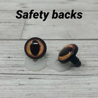 Pair of realistic glass eye cabochons in sizes 6mm to 20mm realistic dragon eyes cat iris (344)