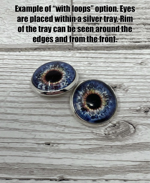 Blue and red Glass eye cabochons in sizes 6mm to 40mm human eyes monster zombie iris fantasy creature animal eyes (087)