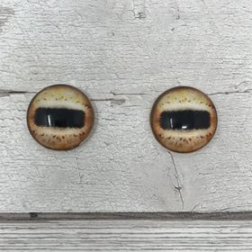 Brown Glass eye cabochons in sizes 6mm to 40mm sheep eyes, horse eyes, deer eyes, goat eyes, octopus eyes mongoose eyes (461)