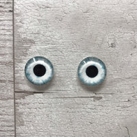 Icy glass eye cabochons in sizes 6mm to 40mm human bird animal zombie eyes (130)