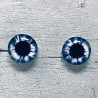 Blue with purple Glass eye cabochons in sizes 8mm to 40mm human eyes fantasy animal eyes (128)