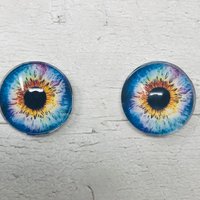 Rainbow Glass eye cabochons in sizes 6mm to 40mm human eyes unicorn iris fairy fantasy creature animal eyes (050)