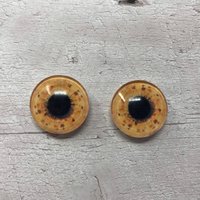 Pair of realistic glass eye cabochons in sizes 6mm to 20mm realistic dragon eyes cat iris (347)