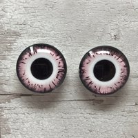 Red glass eye cabochons in sizes 6mm to 20mm dragon eyes cat iris (369)