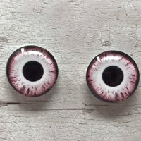 Red glass eye cabochons in sizes 6mm to 20mm dragon eyes cat iris (370)