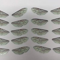 Bee wings for needle felting and craft projects. 10 pairs of acetate insect wings.