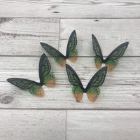 Butterfly wings - green, yellow and black acetate butterfly wings
