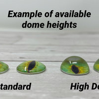 Yellow glass eye cabochons in sizes 8mm to 20mm animal eyes dragon eyes large pupils fantasy (467)