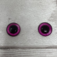 Pink glass eye cabochons in sizes 6mm to 40mm human bird animal zombie eyes (502)