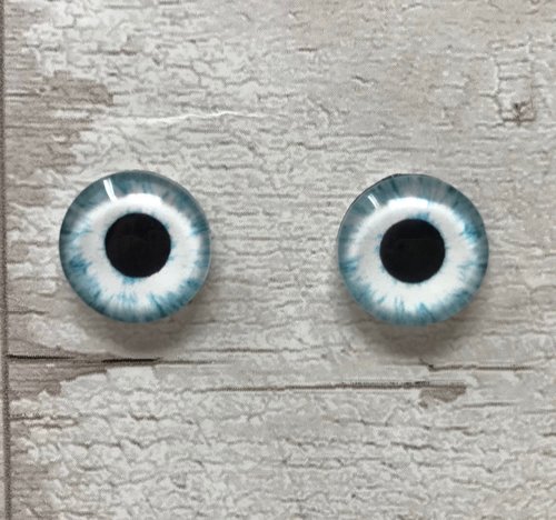 Icy glass eye cabochons in sizes 6mm to 40mm human bird animal zombie eyes (130)