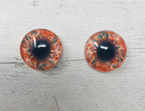 Red Glass eye cabochons in sizes 6mm to 40mm human eyes monster zombie iris fantasy creature animal eyes (062)