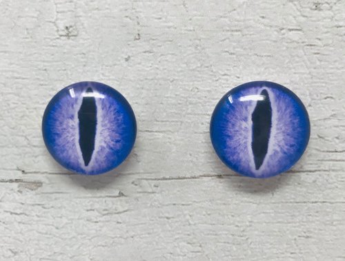 Purple Glass eye cabochons in sizes 6mm to 40mm dragon cat eyes monster iris frog fantasy creature animal eyes (107)
