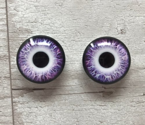 Purple glass eye cabochons in sizes 6mm to 20mm dragon eyes cat iris (373)