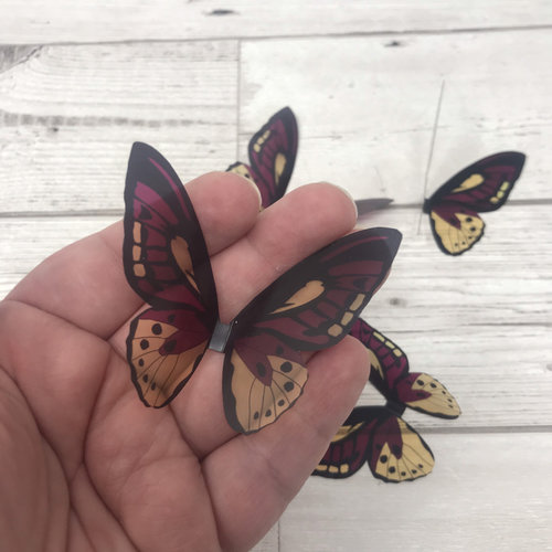 Butterfly wings - red, yellow and black acetate butterfly wings