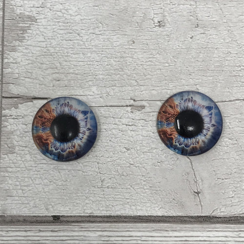 Glass eye cabochons in sizes 6mm to 40mm human iris dog cat animal eyes (443)