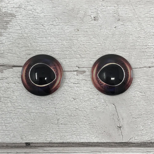 Glass eye cabochons in sizes 6mm to 20mm dragon eyes fish reptile lizard iris (406)