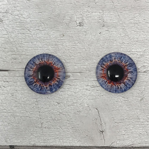 Blue Glass eye cabochons in sizes 6mm to 40mm human iris dog cat animal eyes (415)