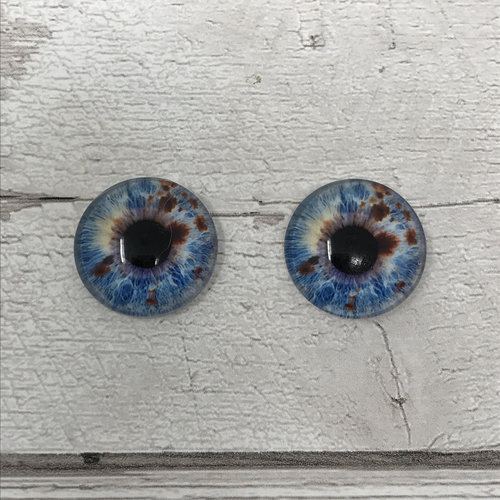 Blue Glass eye cabochons in sizes 6mm to 40mm human iris dog cat animal eyes (424)