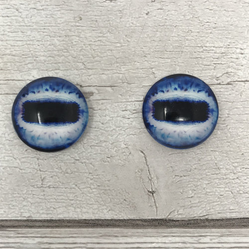 Blue Glass eye cabochons in sizes 6mm to 40mm sheep eyes, horse eyes, deer eyes, goat eyes, octopus eyes mongoose eyes (463)
