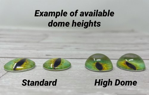 Rainbow glass eye cabochons in sizes 6mm to 40mm dragon eyes cat fox iris (042)