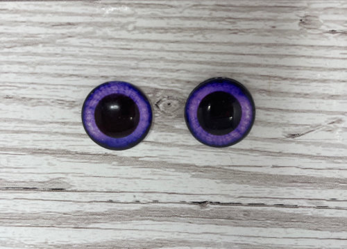 Purple glass eye cabochons in sizes 6mm to 40mm human bird animal zombie eyes (505)