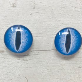 Blue Glass eye cabochons in sizes 6mm to 40mm dragon cat eyes monster iris fox fantasy creature animal eyes (115)