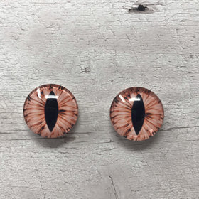Pair of glass eye cabochons in sizes 6mm to 40mm animal eyes dragon eyes fantasy (155)