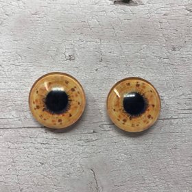 Pair of realistic glass eye cabochons in sizes 6mm to 20mm realistic dragon eyes cat iris (347)