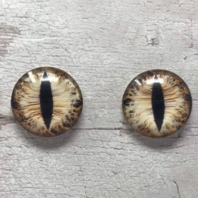 Brown glass eye cabochons in sizes 6mm to 40mm dragon eyes cat iris (013)