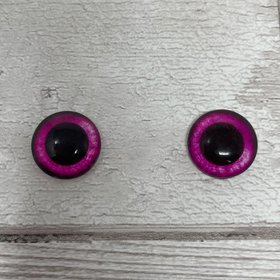 Pink glass eye cabochons in sizes 6mm to 40mm human bird animal zombie eyes (502)